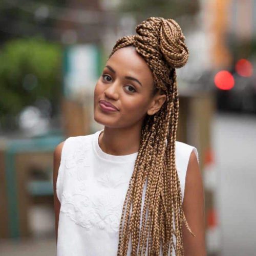 african-american-hairstyles-coiled-bun